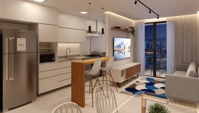 Sala com espaço integrado